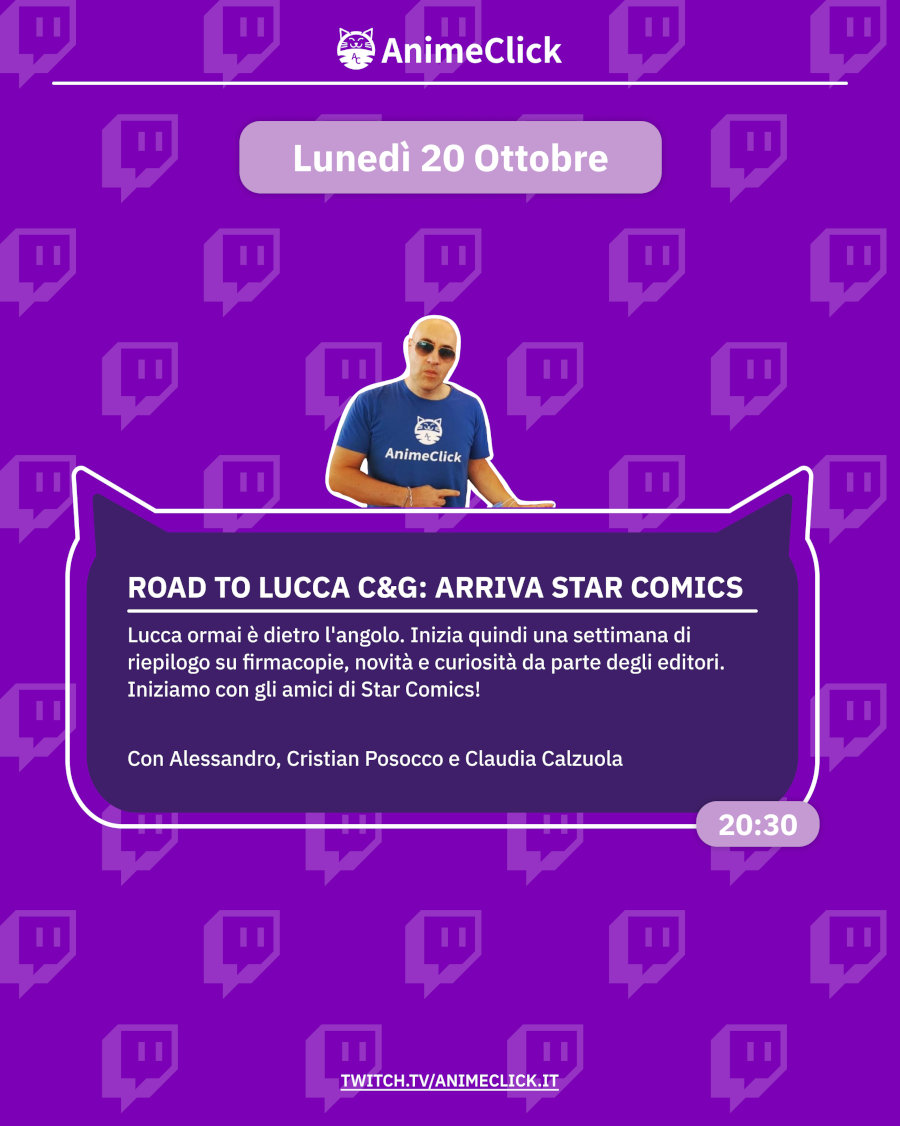 AnimeClick su Twitch: programma dal 20 al 26 ottobre AnimeClick su Twitch: programma dal 20 al 26 ottobre